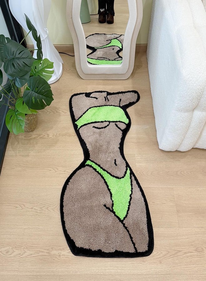 LAKEA Sexy Bikini Silhouette Shaped Tufted Rug, Modern Abstract Cool Gamer Rug, Soft Non-Slip Funny Bath Mat for Bathroom, Bedroom & Man Cave Aesthetic Decor, 23.6" x 19.7" - Image 5