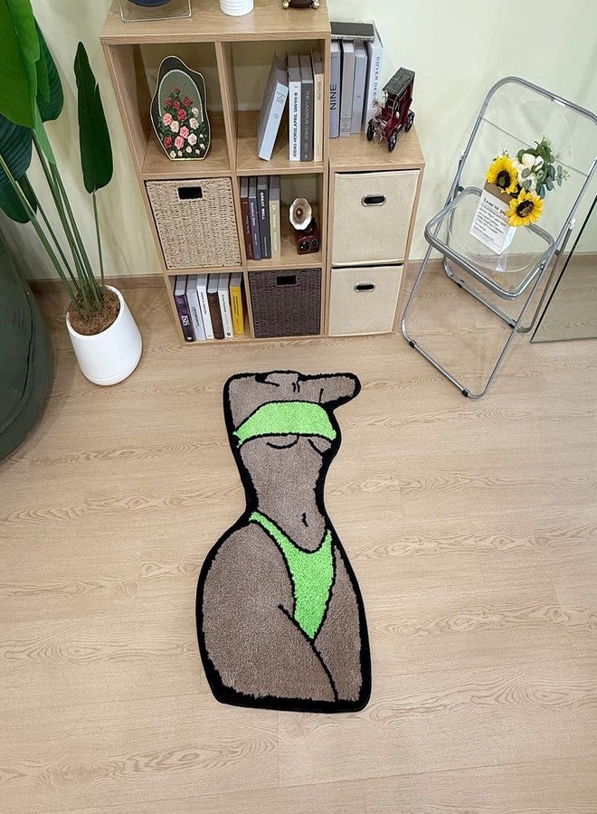 LAKEA Sexy Bikini Silhouette Shaped Tufted Rug, Modern Abstract Cool Gamer Rug, Soft Non-Slip Funny Bath Mat for Bathroom, Bedroom & Man Cave Aesthetic Decor, 23.6" x 19.7" - Image 4