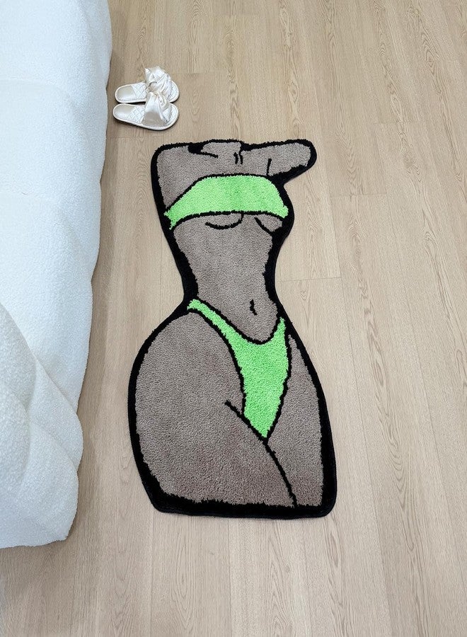 LAKEA Sexy Bikini Silhouette Shaped Tufted Rug, Modern Abstract Cool Gamer Rug, Soft Non-Slip Funny Bath Mat for Bathroom, Bedroom & Man Cave Aesthetic Decor, 23.6" x 19.7" - Image 2