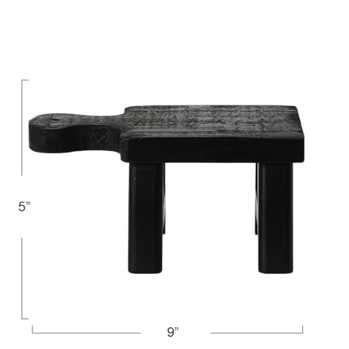 Creative Co-op Creative CoOp Decorative Wood Pedestal Black - Image 3