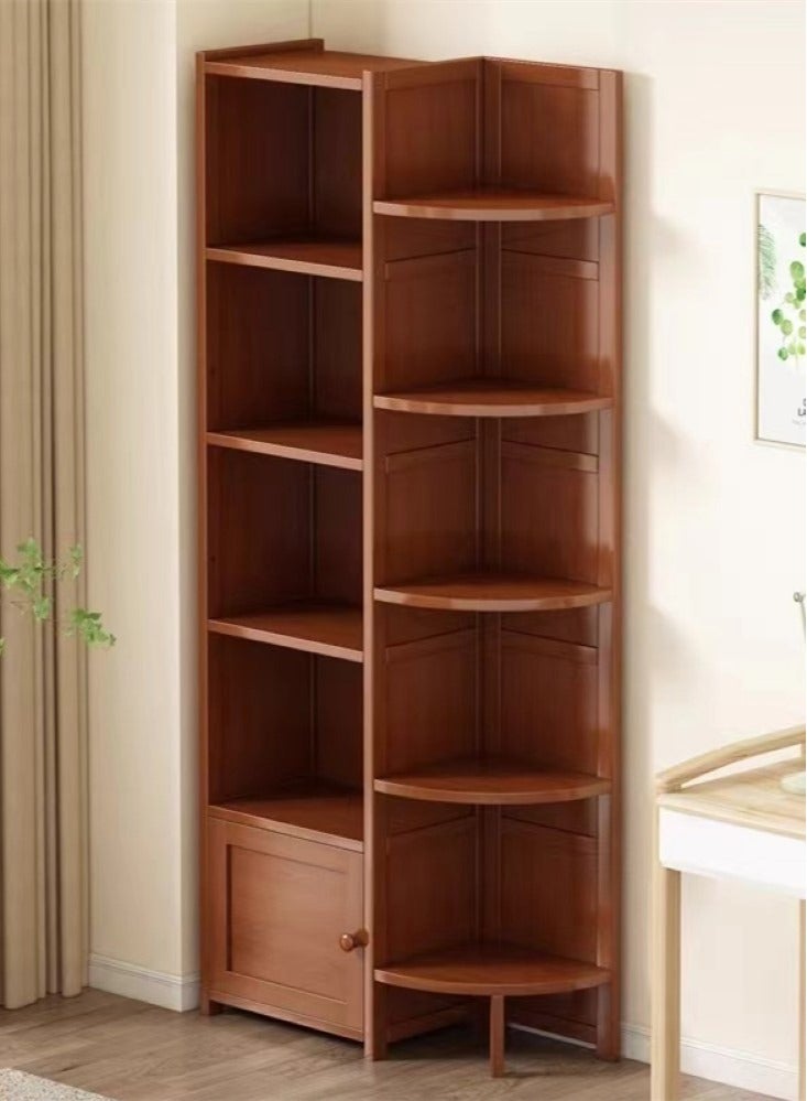 Kutis 5-Tier Creative Bookcase Display Shelf Bookshelf Storage Shelf Bamboo Brown 60x25x155 cm - Image 2