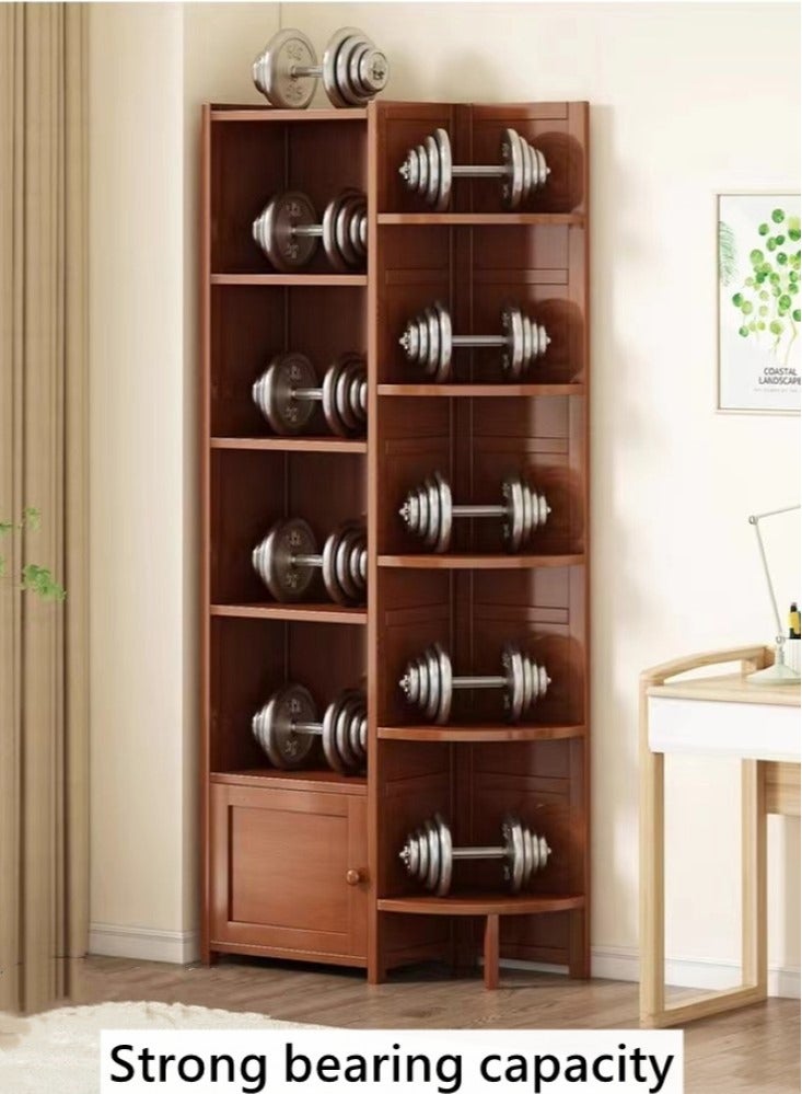 Kutis 5-Tier Creative Bookcase Display Shelf Bookshelf Storage Shelf Bamboo Brown 60x25x155 cm - Image 4