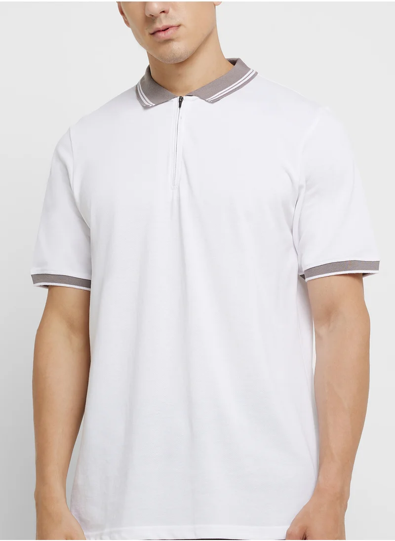 Robert Wood Double Tipping Collar With Zipper
