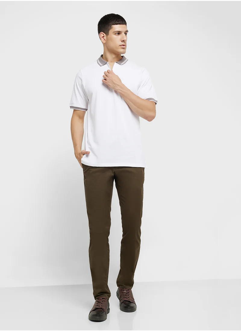 Robert Wood Double Tipping Collar With Zipper
