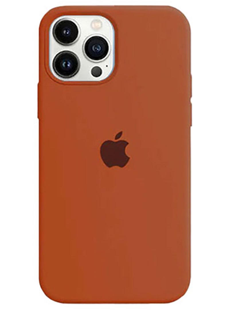 Apple iPhone 16 Pro Max 2024 Premium Soft Liquid Silicone Case Cover - Brown