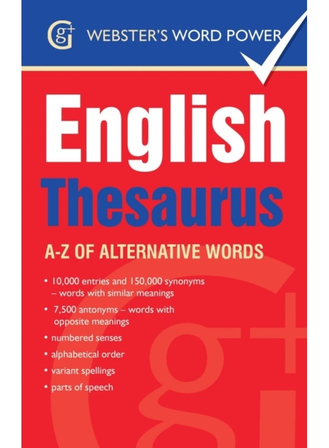 Webster s Word Power English Thesaurus A Z of Alternative Words - Paperback