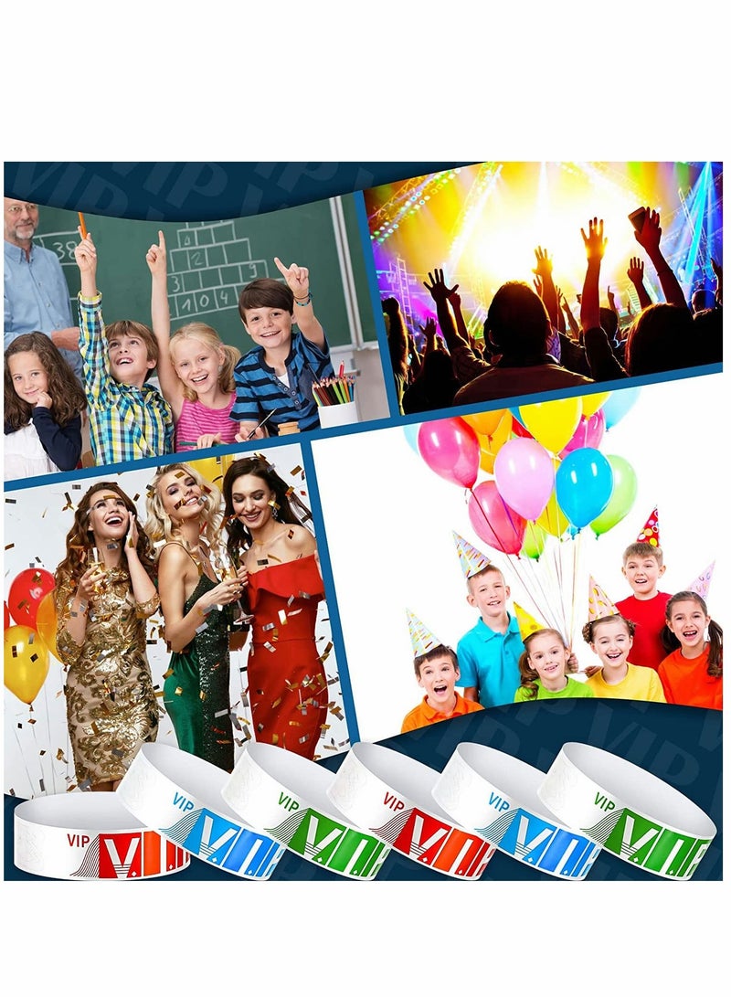 SYOSI أساور ورقية للفعاليات ألوان 600 قطعة أساور نيون مقاومة للماء خفيفة الوزن لحفلات الموسيقى 0.79 بوصة أساور ملونة لاصقة للحفلات - Image 3