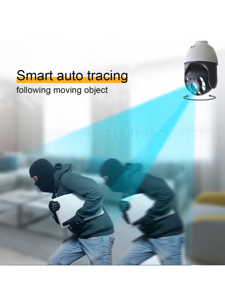 Camnsmart 5MP E27 WiFi Bulb Security Camera, Tuya Smart Life, Outdoor CCTV with Alexa Google Home - Image 3