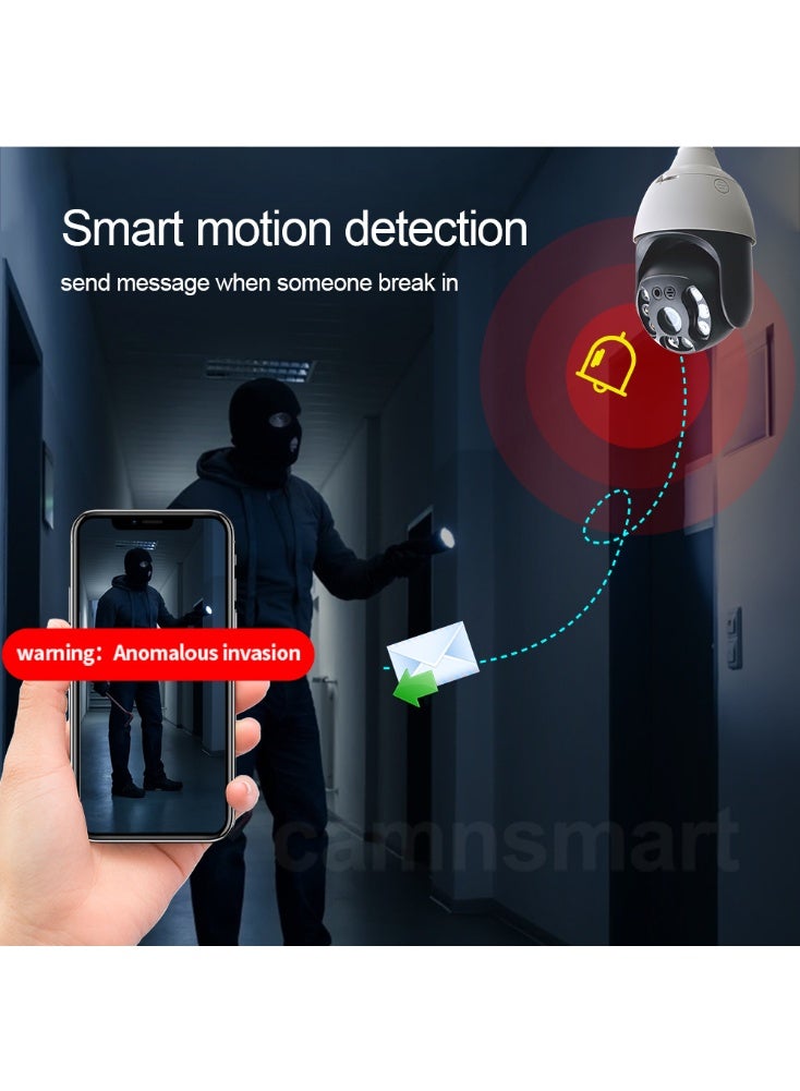 Camnsmart 5MP E27 WiFi Bulb Security Camera, Tuya Smart Life, Outdoor CCTV with Alexa Google Home - Image 4
