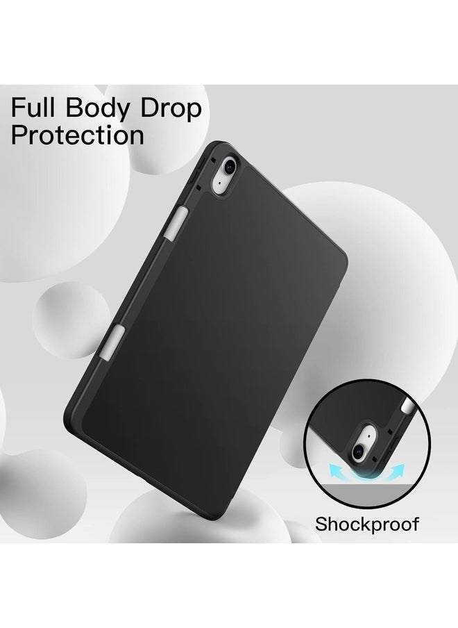 Raxoom Magnetic Closure Flip Cover for iPad 10th Gen (2022) - 10.9 Inch Black Case with Pencil Holder - Image 4