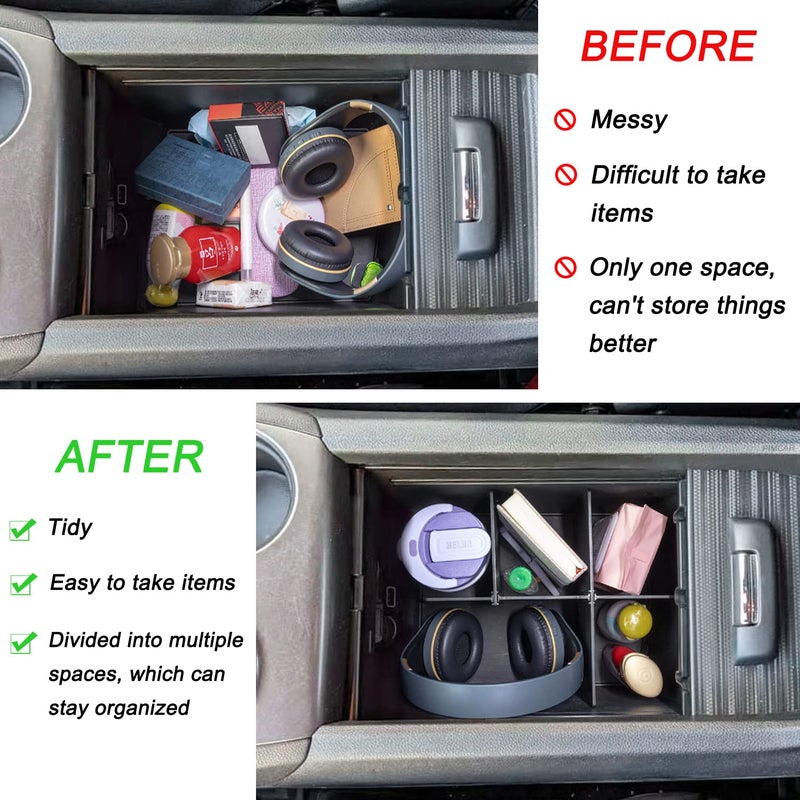 PIMCAR Compatible with Honda Pilot 2016-2022/Honda Ridgeline 2017-2023/Honda Passport 2019-2023 Center Console Organizer Insert Armrest Divider Accessories - Image 5