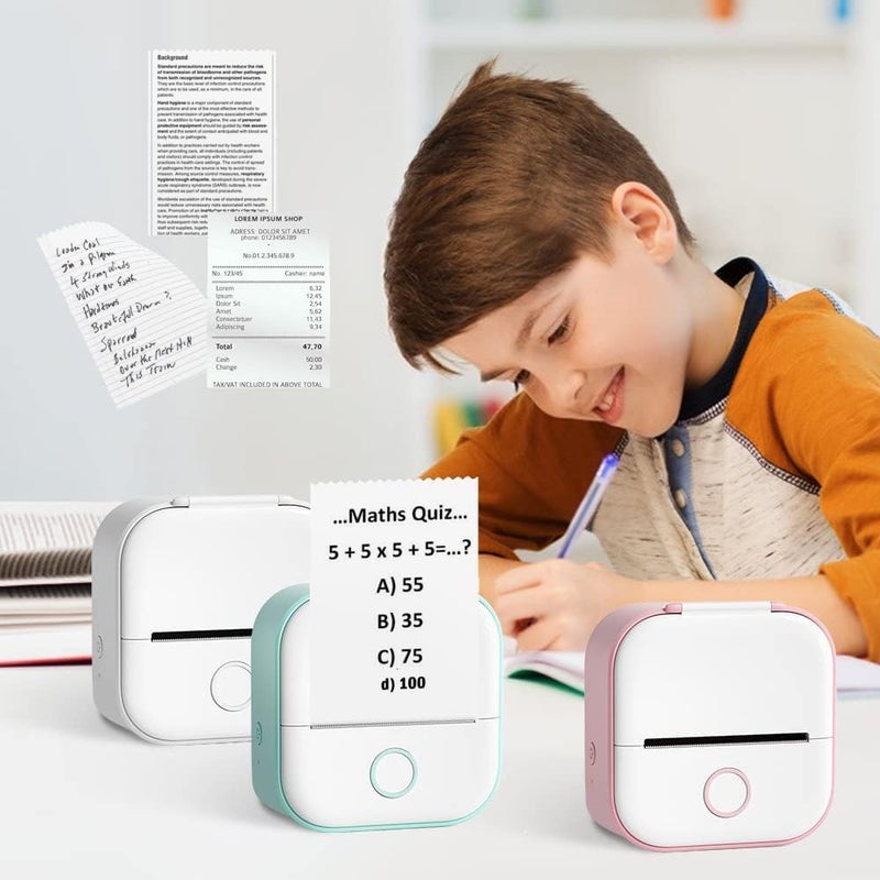 klarako Note Buddy Printer, Notebuddy Mini Portable Printer, Mini Pocket Sticker Printer, Portable Bluetooth Inkless Printer Machine-Mobile Printer Instant Photo Printer (Green-A) - Image 2