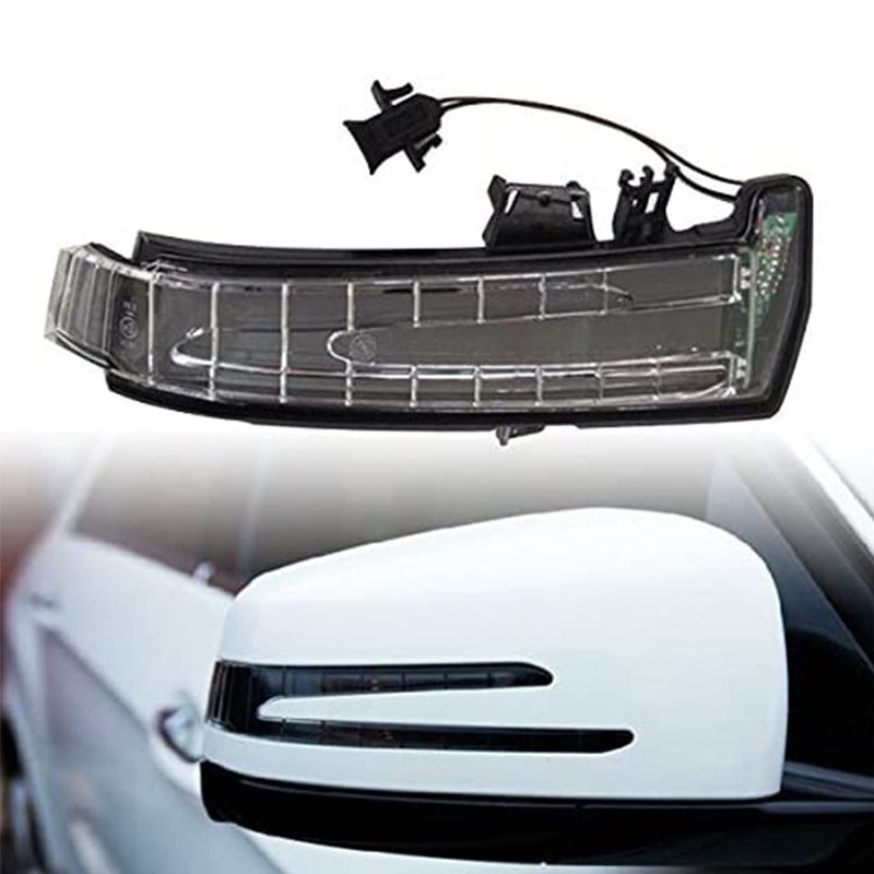 GSRECY Indicator Signal Light Compatible with Mercedes A B C CLA GLA GLK Class W204 W212 W221 W176 W246 X204 W218 LED Side Mirror Marker Turn Signal Lamp Lens Yellow Light Right Side