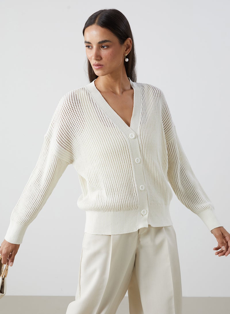 LC WAIKIKI V Neck Women's Knitwear Cardigan - Image 1