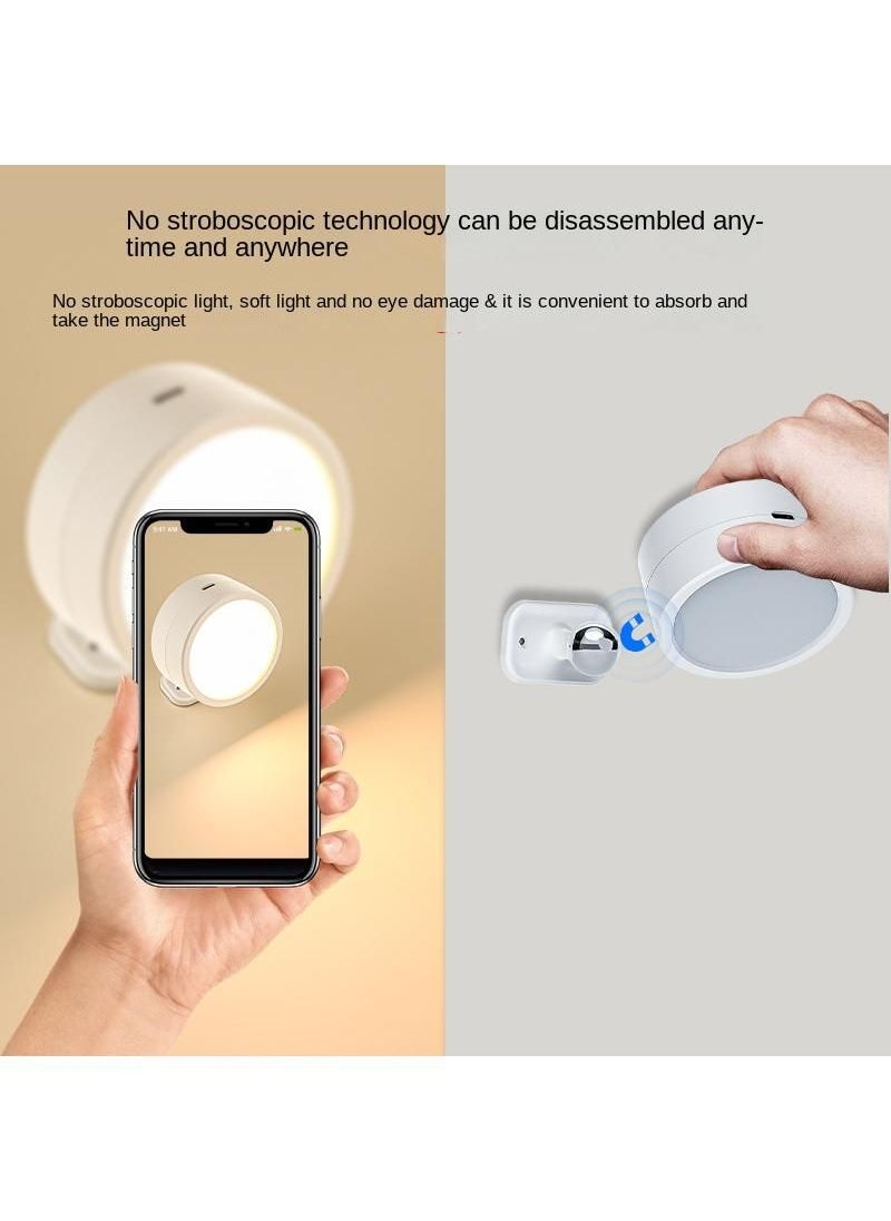 3-color LED universal wall lamp touch remote control cabinet spotlight angle adjustable magnetic suction atmosphere small night light