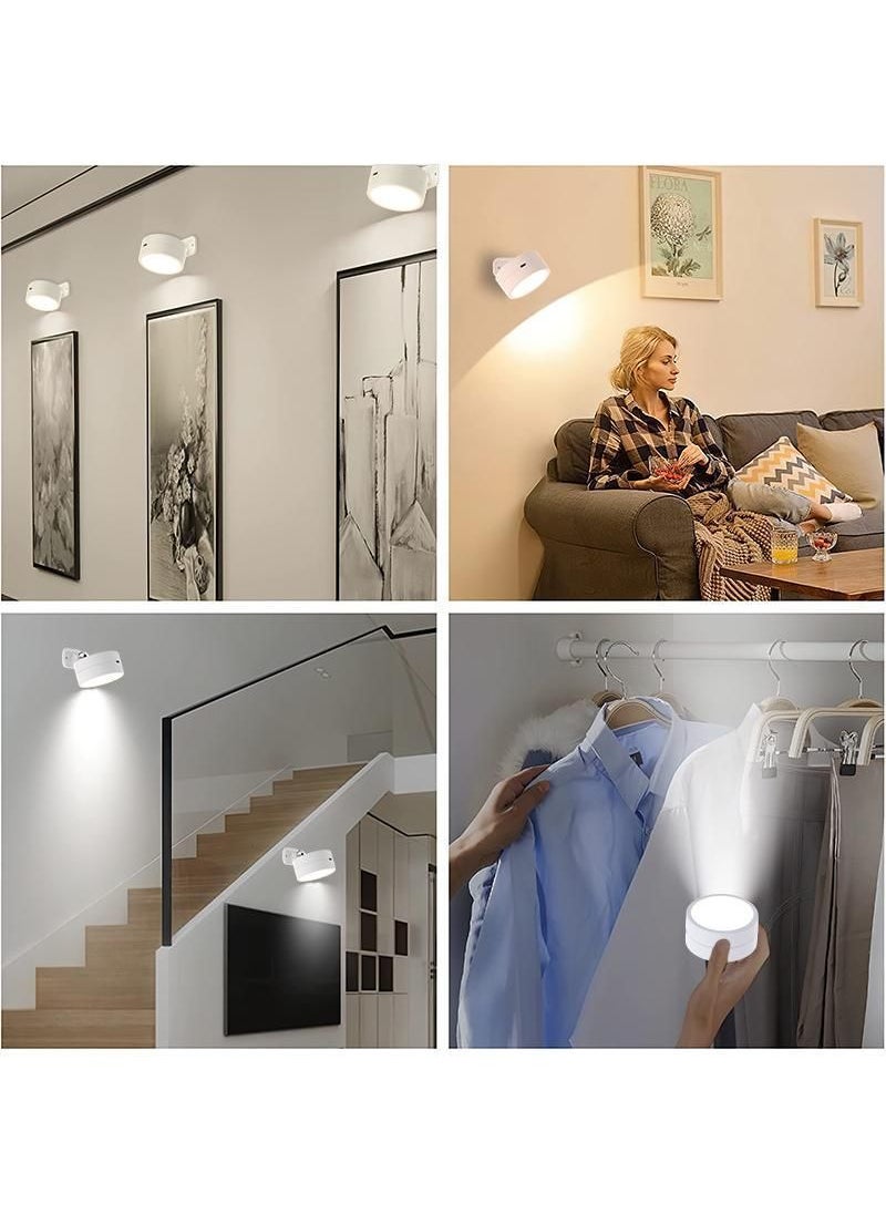 3-color LED universal wall lamp touch remote control cabinet spotlight angle adjustable magnetic suction atmosphere small night light
