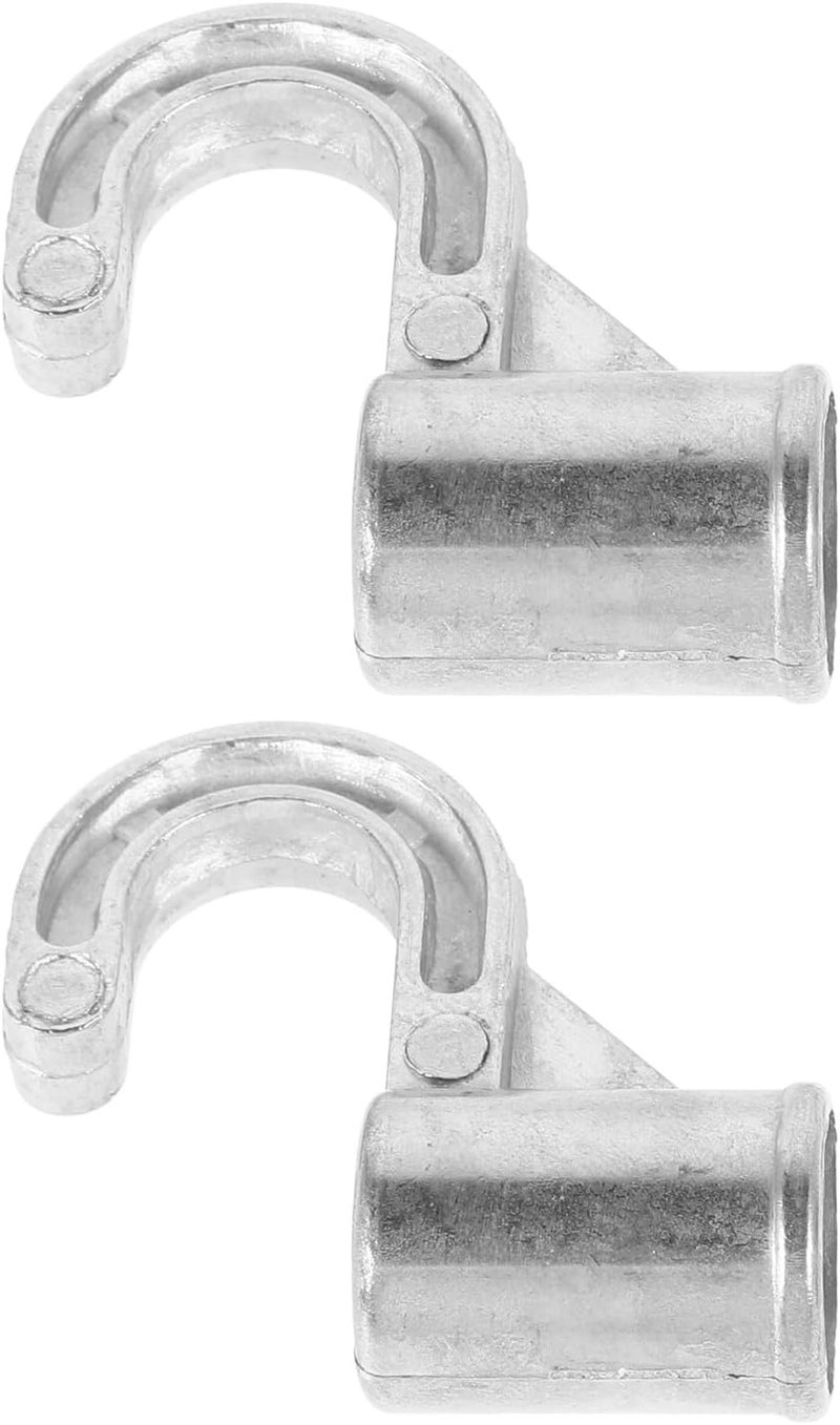 Metal Clothes Hooks Wall Mount 16mm Aluminum Alloy Heavy Duty Closet Hooks for Rod Fixing Holders 2pcs Utility Hangers Suitable for Wardrobe and Bath Storage - Image 1