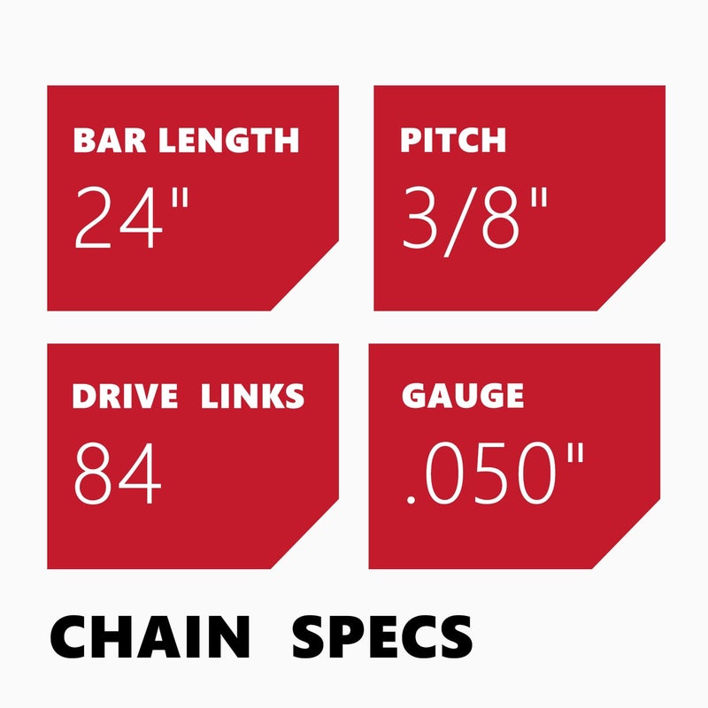 KAKEI 24 Inch Chainsaw Chain 3/8" Pitch .050" Gauge 84 Drive Links Fits Husqvarna 460 (Rancher), Stihl 33RS 84 25"/24" MS390 MS310 MS361 MS460 MS500 - Echo 72LPX84CQ, E84 (3 Chains) - Full Chisel - Image 3