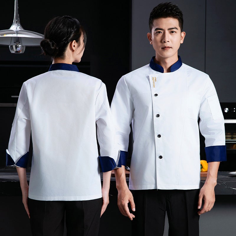 New Catering Chef Work Clothes Long Sleeve Clothes For Men And Women Plus Size Suit Restaurant Restaurant Kitchen Uniform Enlarge - Image 1