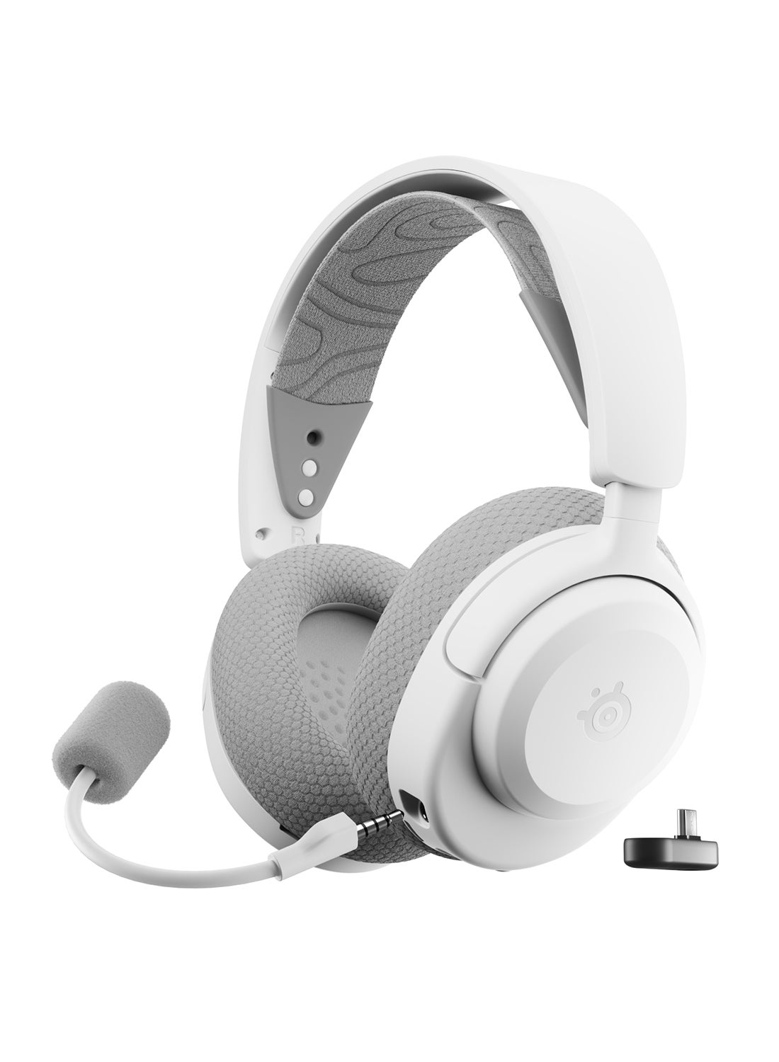 SteelSeries Arctis Nova 3P Wireless Headphones, 40mm Neodymium Drivers, ClearCast Gen 2.X Detachable Boom, Bidirectional Noise Cancelling Polar Patten, For PC, PS4/PS5, White | 61687