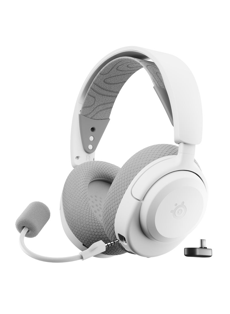 SteelSeries Arctis Nova 3P Wireless Headphones, 40mm Neodymium Drivers, ClearCast Gen 2.X Detachable Boom, Bidirectional Noise Cancelling Polar Patten, For PC, PS4/PS5, White | 61687 - Image 1