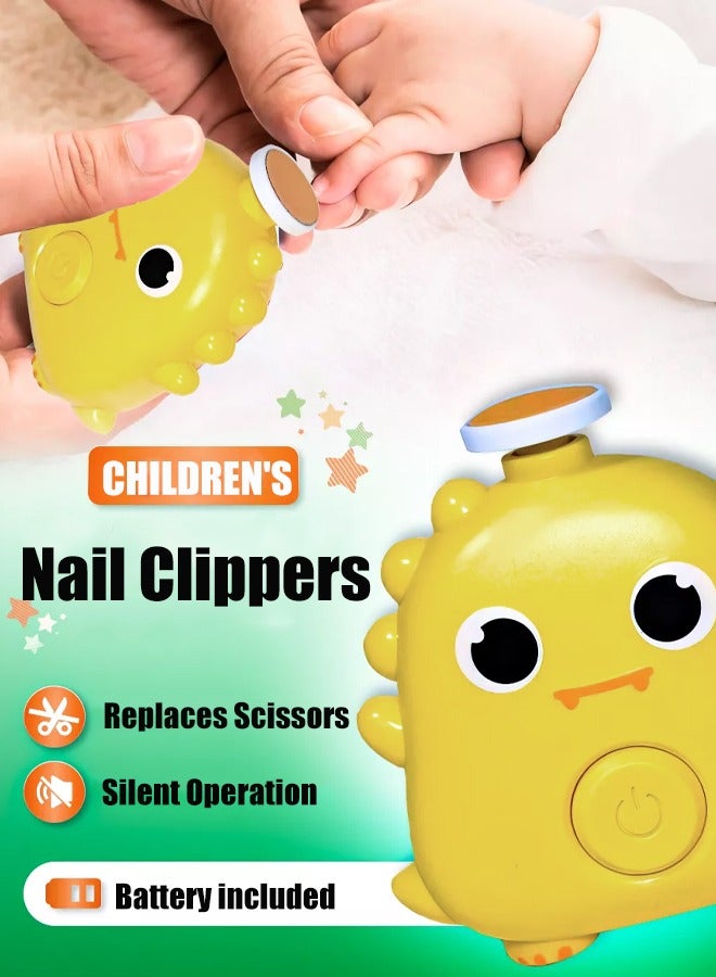 Electric Nail Trimmer, Baby Nail File, Safe + Easy Baby Nail File for Newborns, Infants & Toddlers, 6 Grinding Heads, Low Noise Newborn Nail File and Baby Nail Buffer, Gentle Nail Care Baby Nail Grooming Care Kit for Newborn Infant Toddler Toes Fingernails  - Image 1