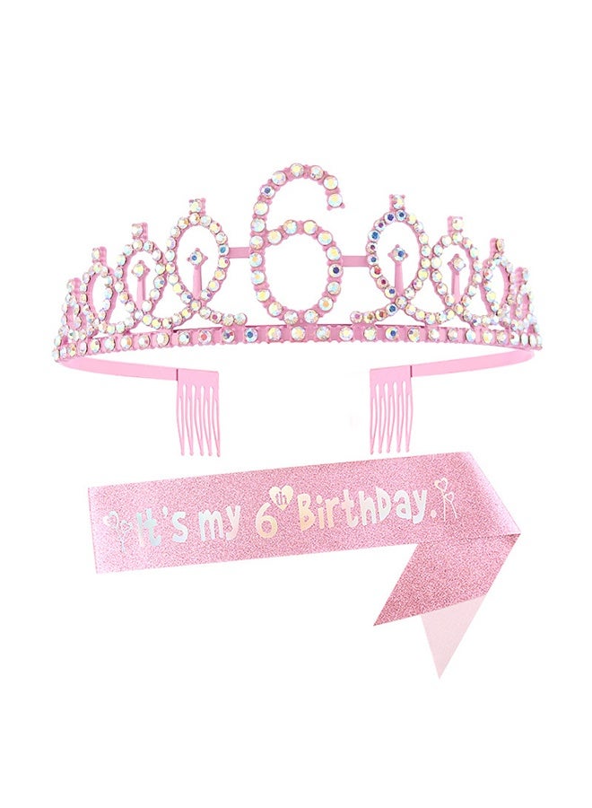 زينة عيد الميلاد للفتيات - مجموعة تاج التيارا والشريط ورباط الرأس كهدية - Image 1