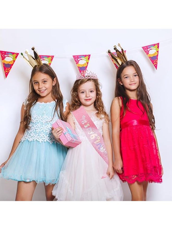زينة عيد الميلاد للفتيات - مجموعة تاج التيارا والشريط ورباط الرأس كهدية - Image 2