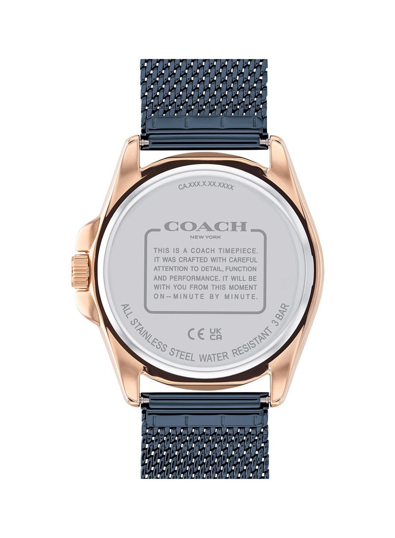 COACH Men's Analog Round Shape Stainless Steel Wrist Watch 14602620 - 41 Mm - Image 3