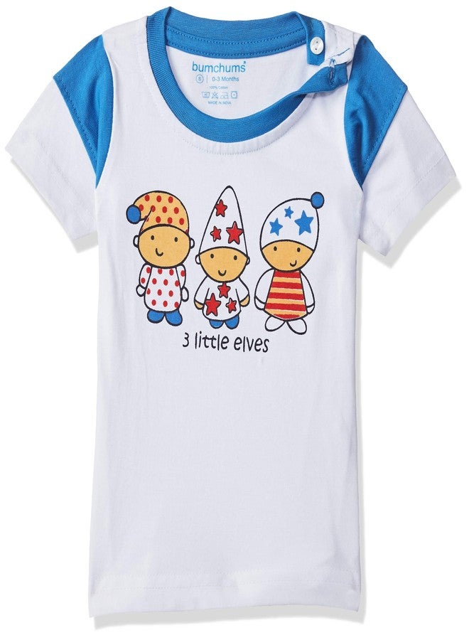Bumchums Baby Boy's Plain Regular fit T-Shirt (Pack of 2) (RBMTSTRSJ1010000M and Print May Vary 3-6 Months) - Image 2