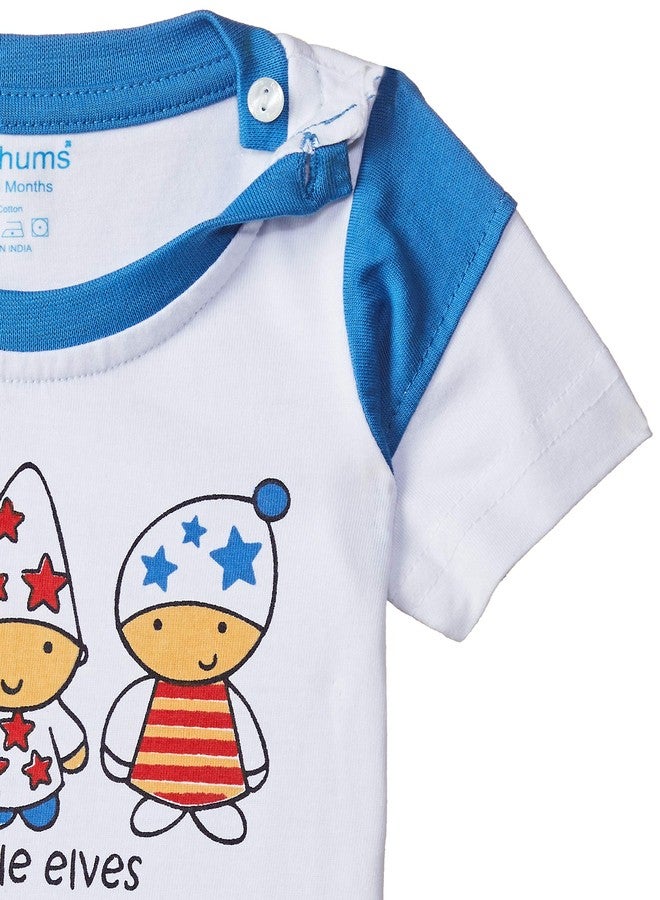 Bumchums Baby Boy's Plain Regular fit T-Shirt (Pack of 2) (RBMTSTRSJ1010000M and Print May Vary 3-6 Months) - Image 4