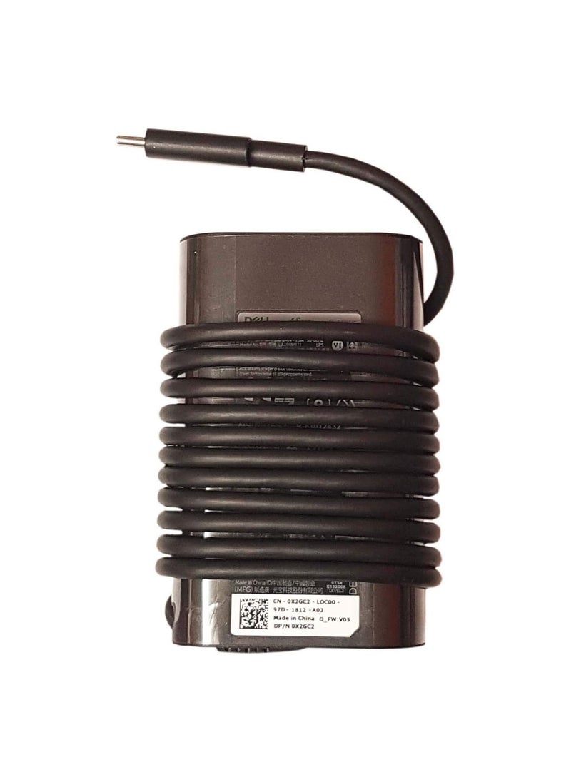 Generic - Dell Latitude 3390 5175 5179 5285 5289 7212 7275 7285 7289 7389 7390, XPS 12 9250, XPS 13 9365, 9370, Chromebook 5190 USB-C 45W AC Power Adapter With Power Cable 492-BBUS LA45NM150 HDCY5 4RYWW UK - Image 1