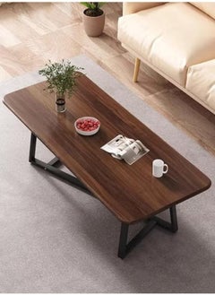 AGD Versatile large rectangular living room coffee table with black metal frame  - Image 2