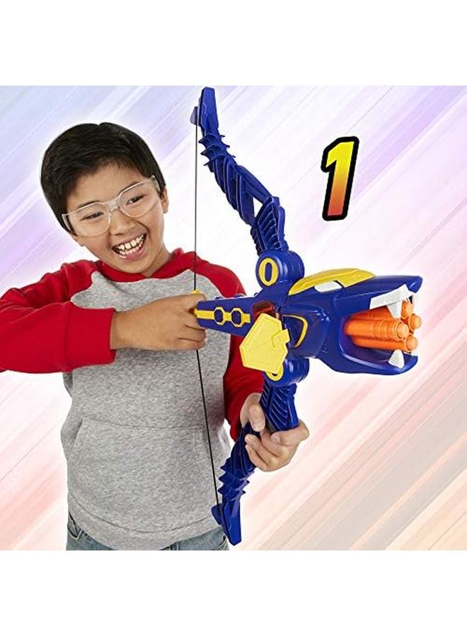 باور رينجرز لعبة Beast Morphers Beast X King Mega Bow Toy Nerf Dart Firing مسلسل تلفزيوني مستوحى من الحركة للأولاد من سن 8 سنوات فما فوق E7832 - Image 3