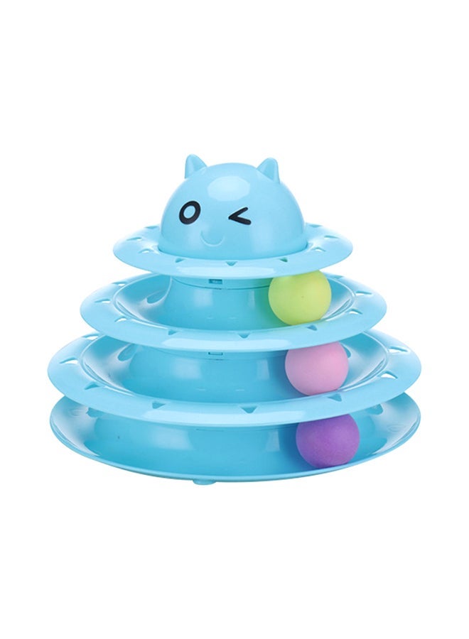 NIBEMINENT Funny Cat Pet Intelligence Triple Toy Blue 9.6x7.6inch