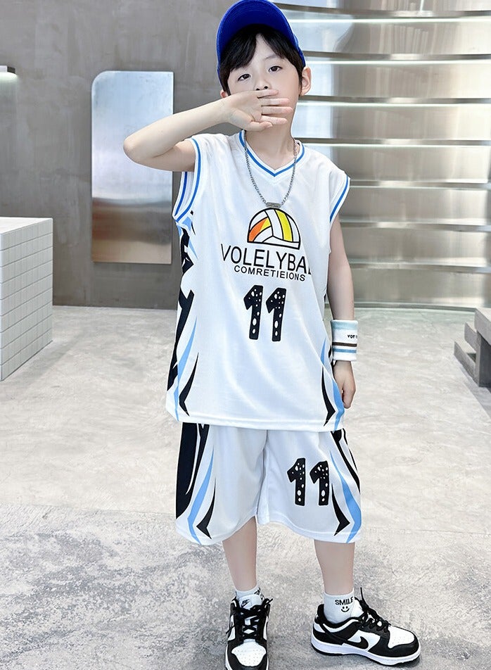 KUYING New Children's Basketball Suit Set  - Image 1