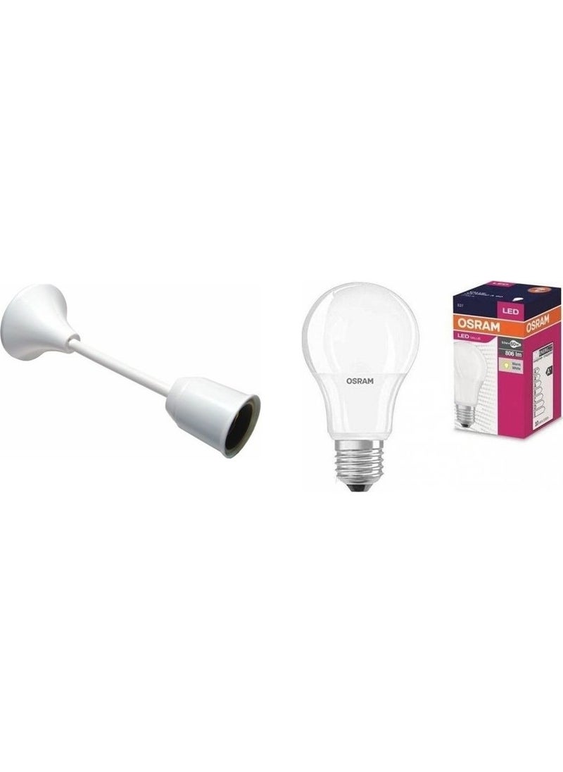 Osram Porcelain Hanger Set Hanger Lamp + 8,5W LED Bulb White 