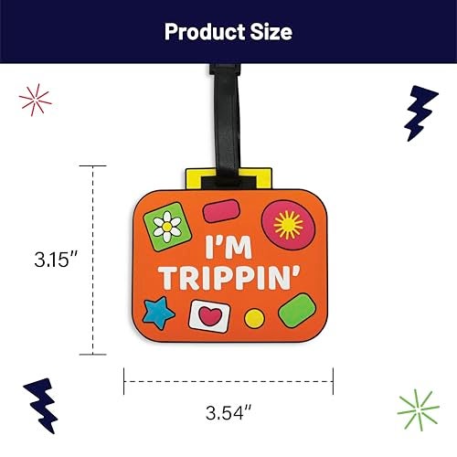 GOOFBALLS Funny Luggage Tag – Hilarious Travel ID Tag with Sarcastic Saying – Durable & Easy to Spot Suitcase Tag for Men, Women, Frequent Flyers, or Gag Gift for Travelers - Trippin - Image 3