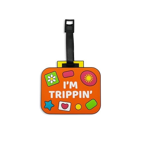 GOOFBALLS Funny Luggage Tag – Hilarious Travel ID Tag with Sarcastic Saying – Durable & Easy to Spot Suitcase Tag for Men, Women, Frequent Flyers, or Gag Gift for Travelers - Trippin - Image 1