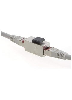 erorex Ethernet Cat6/Cat5e Keystone Coupler, STP Shielded RJ45 Network Cable Female to Female Insert Inline Coupler Extender/Extension Joiner Jack - Silver (PACK OF 10)  - Image 3