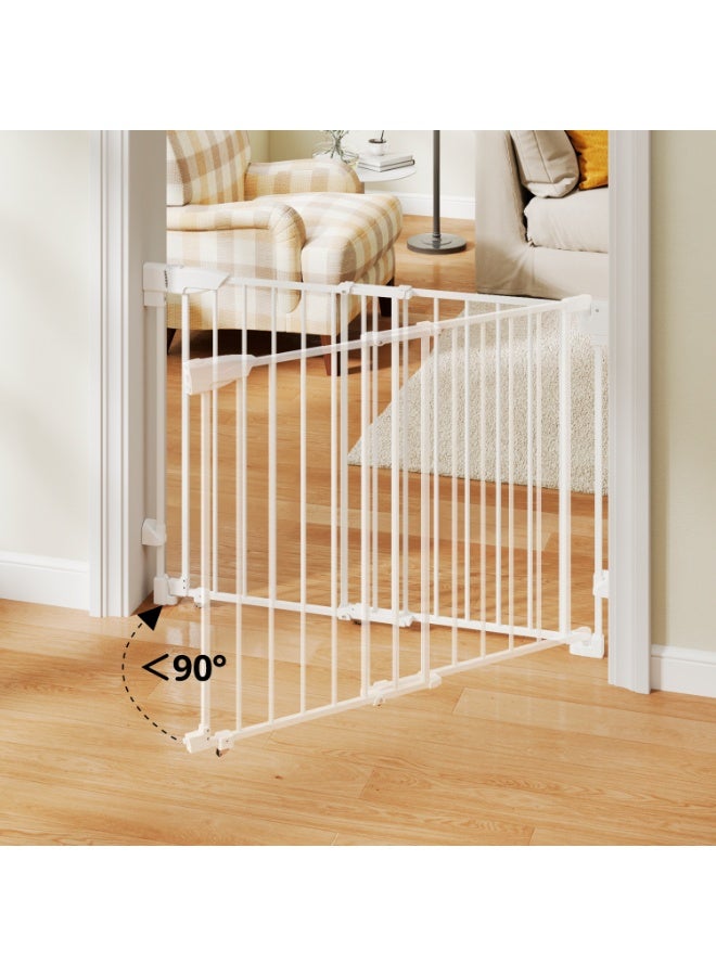 FUN MOMENT Automatic Closing Metal Baby Safety Gate, Maximum Height up to 111.5 cm - Image 1