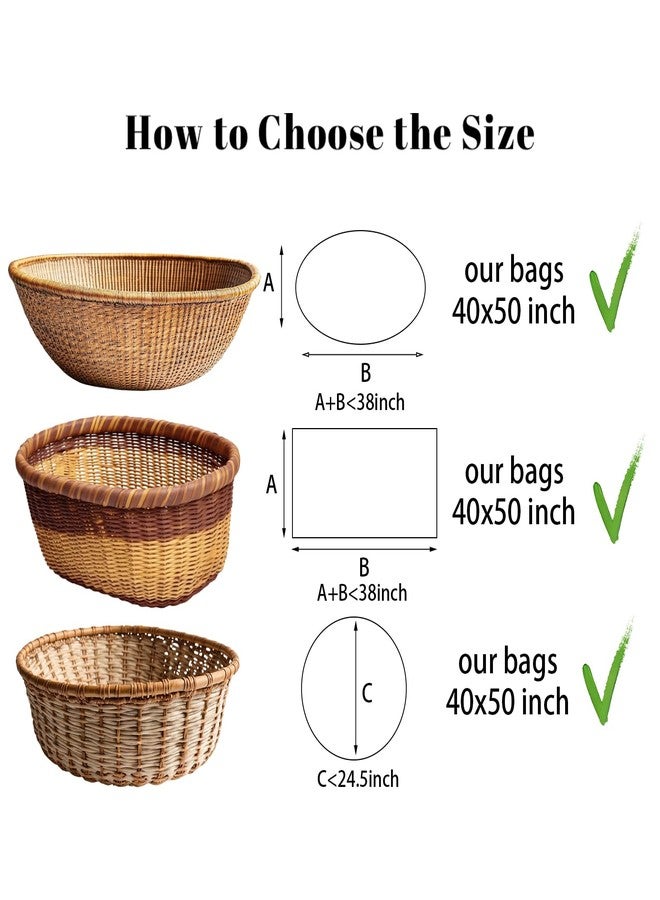 woric 6PCS Extra Large Cellophane Gift Bags 40x50 Inch Easter Clear Cellophane Wrap Storage Bags for Easter Gift Baskets Decorations Baby Bridal Shower Wedding Party Favor Birthday Candy 2.5 Mil Thick - Image 3