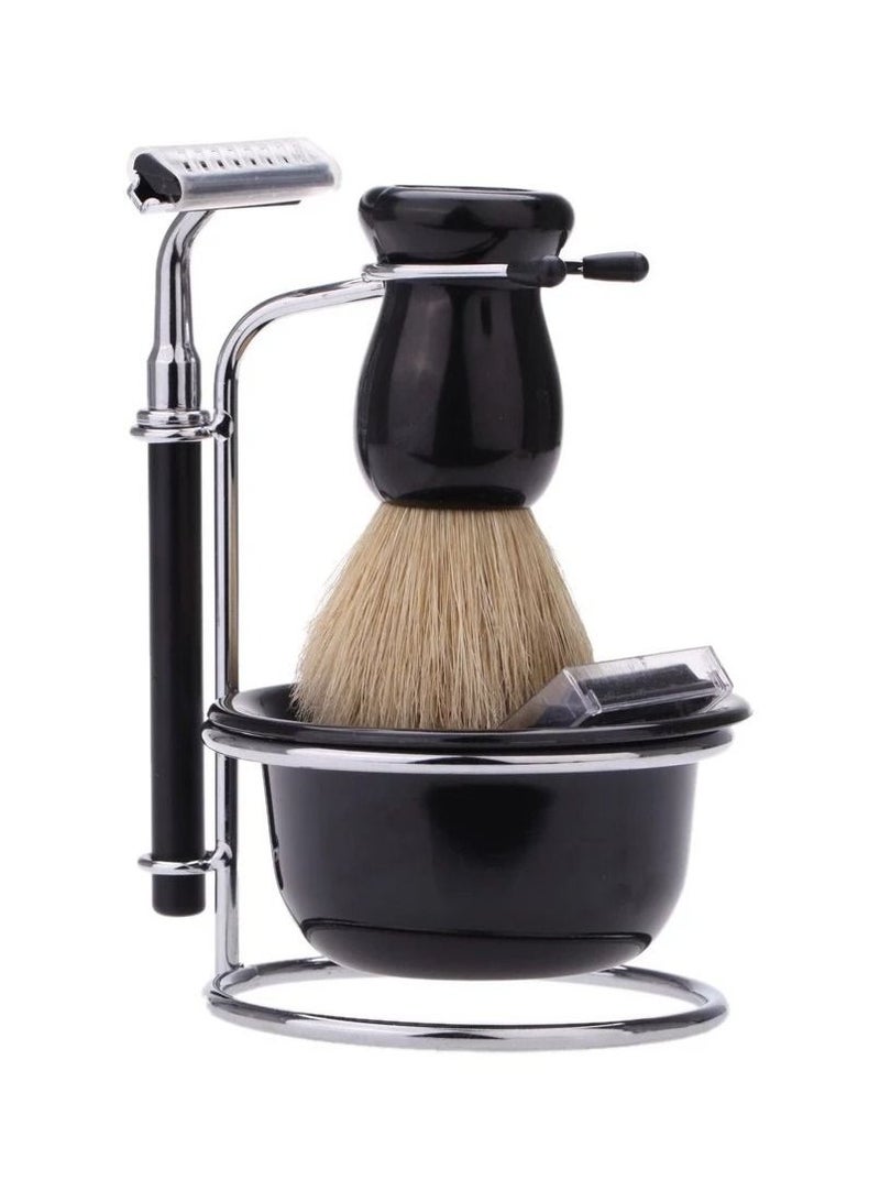 Arabest Men Beard Shaving Set, Professional Manual Shaving Kit Including Razor Brush Bowl Stand, Non-slip Handle for Easy Holding - Image 1