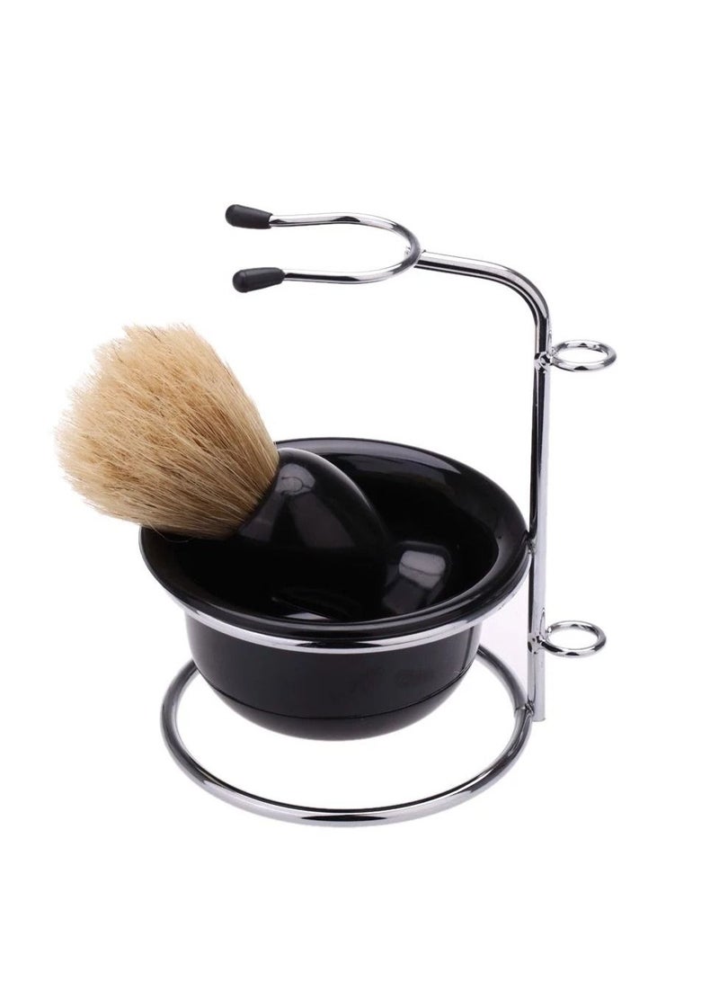 Arabest Men Beard Shaving Set, Professional Manual Shaving Kit Including Razor Brush Bowl Stand, Non-slip Handle for Easy Holding - Image 2