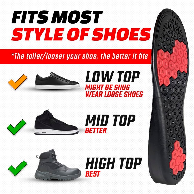 benoo Height Increase Insoles for Men (+1 inch) Discreet Shoe Lifts, All Day Comfort, Shock Absorbent Gel, Trim to Fit Inserts for Most Sneakers & Shoes, Confidence Boosters (Mens 8-9.5) - Image 5