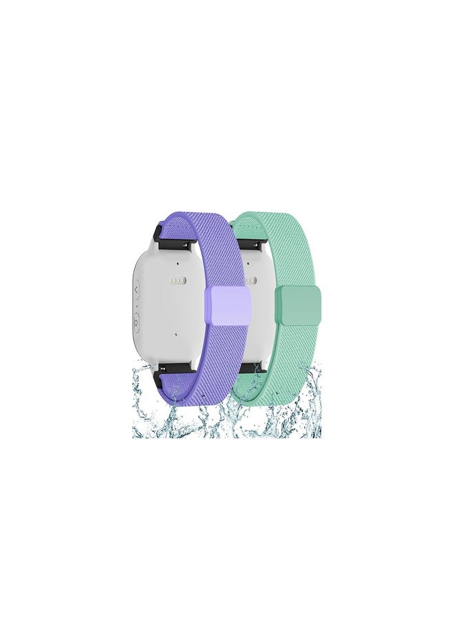 ZOOROO 2 Pack Splash-Proof Stretchy Nylon Watch Bands Compatible with Gizmo Watch 3 2 1/Gabb Watch 3e 3 2 1/SyncUP Kids Watch 2 1, 20mm Soft Replacement Kids Strap with Magnetic Buckle for Kids Boys Girls - Image 1