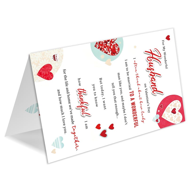 HEJOYN Valentines Card for Husband, Romantic Valentine's Day Card Gifts for Husband from Wife, Husband Valentines Gift - Image 5