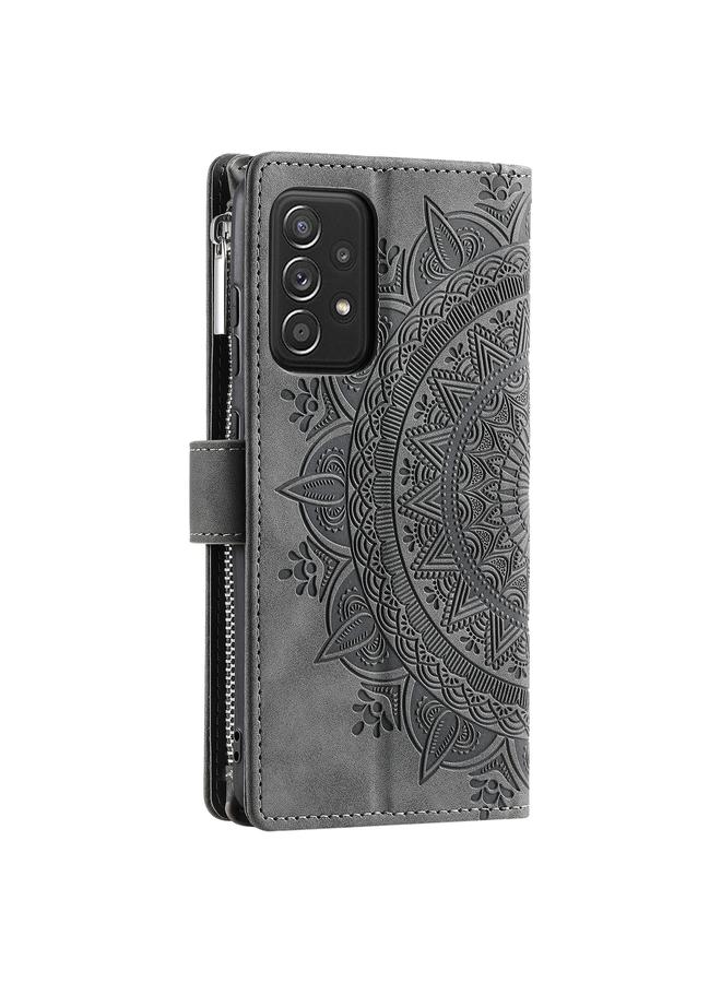 erorex Case For Samsung Galaxy A53 5G Multi-Card Totem Zipper Leather Phone Case - Image 3