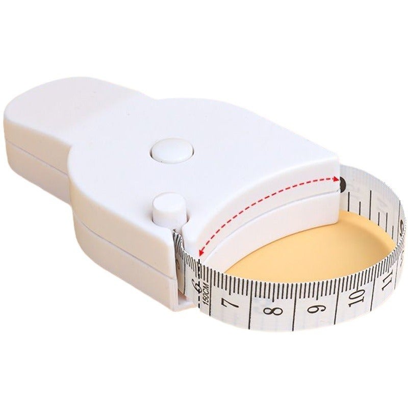 شريط قياس الجسم الأبيض - شريط قياس ناعم لقياس الخصر والصدر والذراع والساق، محمول - Image 1
