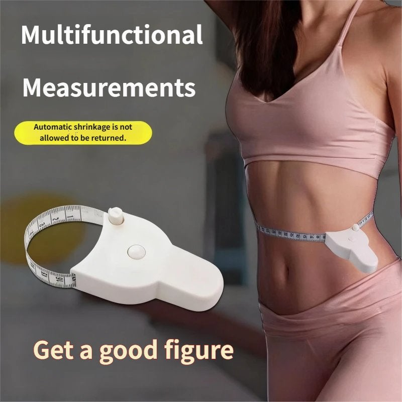 شريط قياس الجسم الأبيض - شريط قياس ناعم لقياس الخصر والصدر والذراع والساق، محمول - Image 3